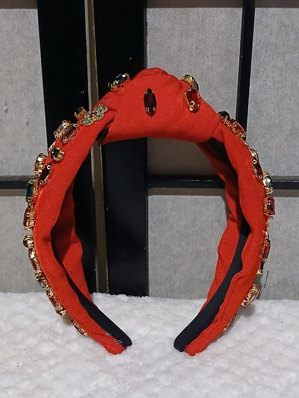 Embellished Red Padded Headband